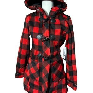 NWT Big Chill Checkered Womens Jacket Red and Black Sz Small